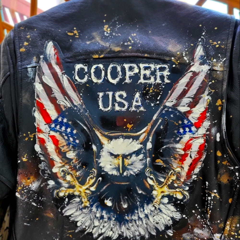 Permanently Closed (verified by Cooper) rare hand painted leather jacket